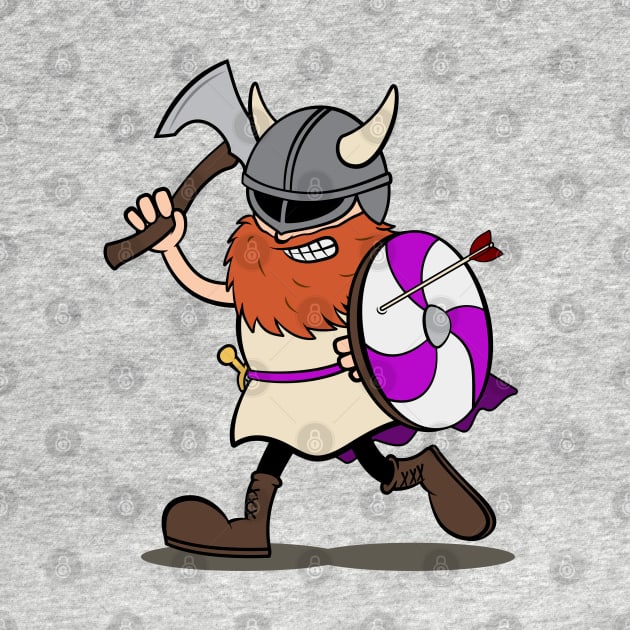 Viking Berserker Cartoon (Player 6 / pink version) by Koyaanisqatsian